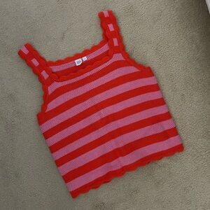 GAP Vibrant Pink and Red Sweater Tank